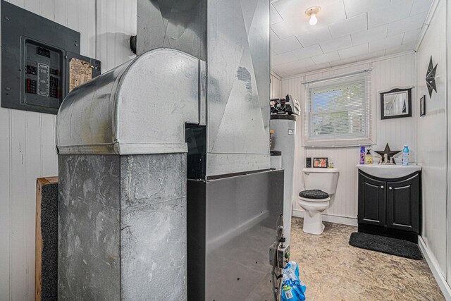 76 Sundago Park St, Hastings, MI 49058 - bathroom featuring vanity, toilet, and electric panel