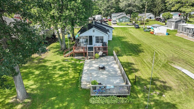 76 Sundago Park St, Hastings, MI 49058 - aerial perspective of suburban area