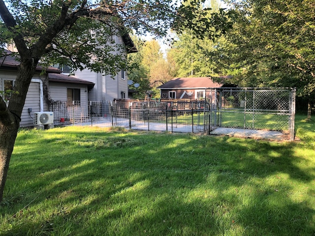 view of yard featuring ac unit