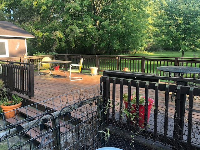 view of wooden deck