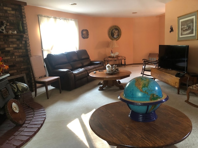 view of carpeted living room