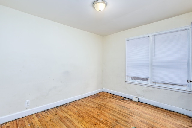 empty room featuring light wood-type flooring