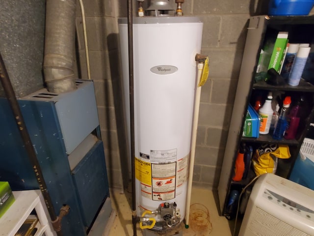 utilities with heating unit and water heater