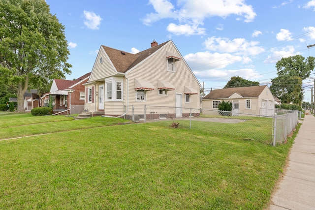 exterior space with a front lawn