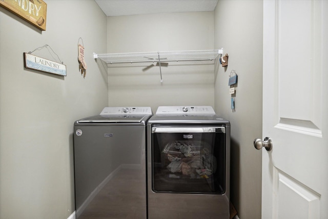 laundry room featuring washer and dryer