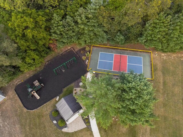 4618 Circle Inn Dr, Shelbyville, MI 49344 - aerial overview of property's location with property parcel outlined
