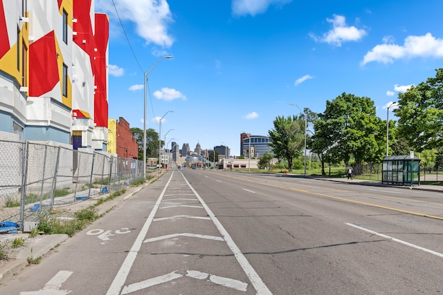 3937 Avery St, Detroit, MI 48208 - view of asphalt road featuring street lighting, curbs, and sidewalks