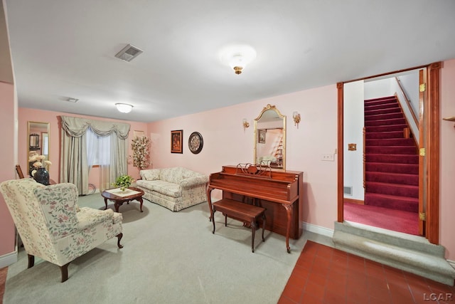 view of carpeted living room