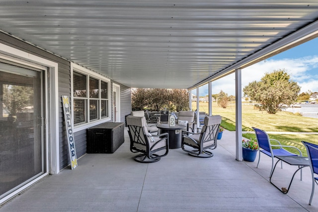 view of patio with an outdoor living space