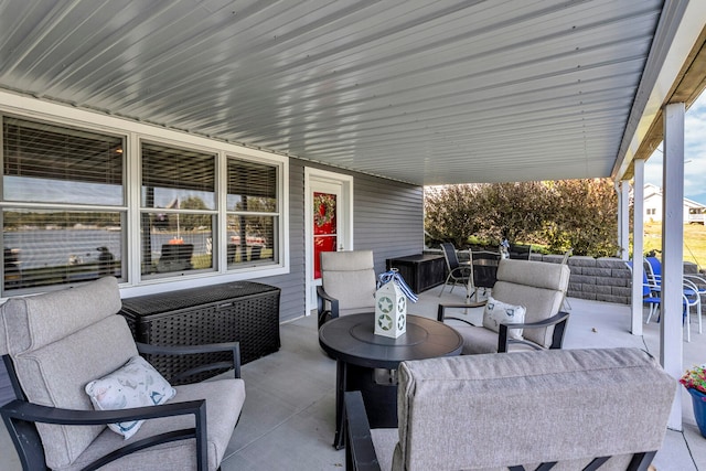 view of patio featuring outdoor lounge area