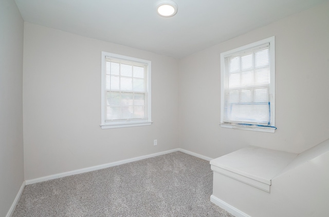 view of carpeted spare room