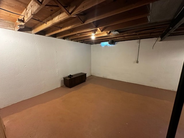 view of basement