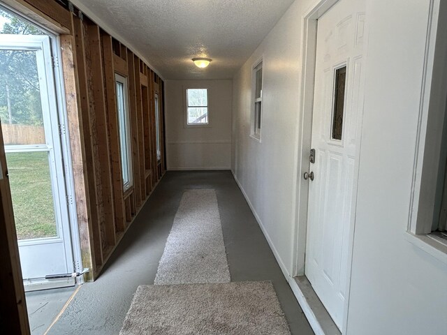 13664 Wabasis Ave NE, Cedar Springs, MI 49319 - hallway featuring a textured ceiling