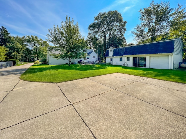 view of front of home with a front yard