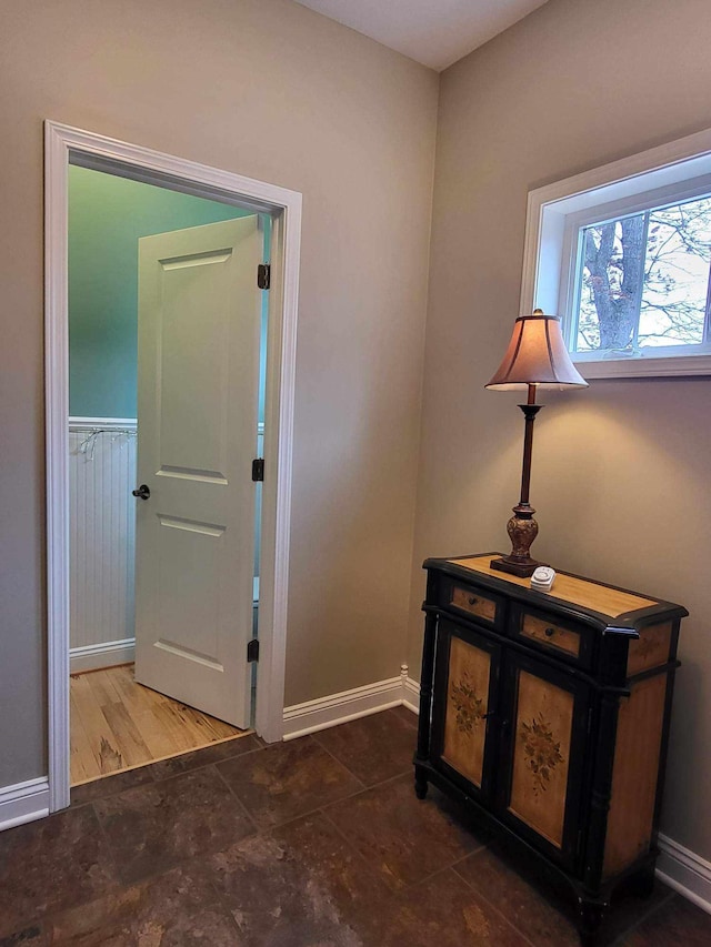 entryway with baseboards