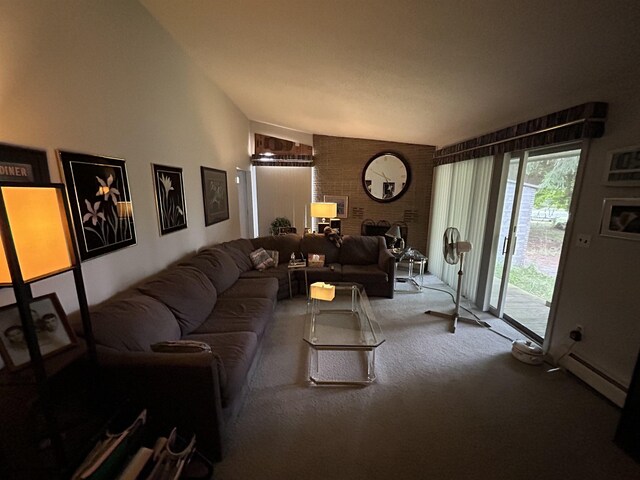 2768 S M-88, Bellaire, MI 49615 - carpeted living room with vaulted ceiling