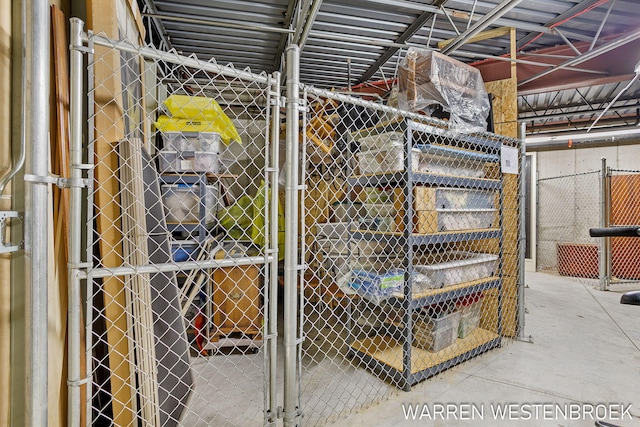 view of storage room