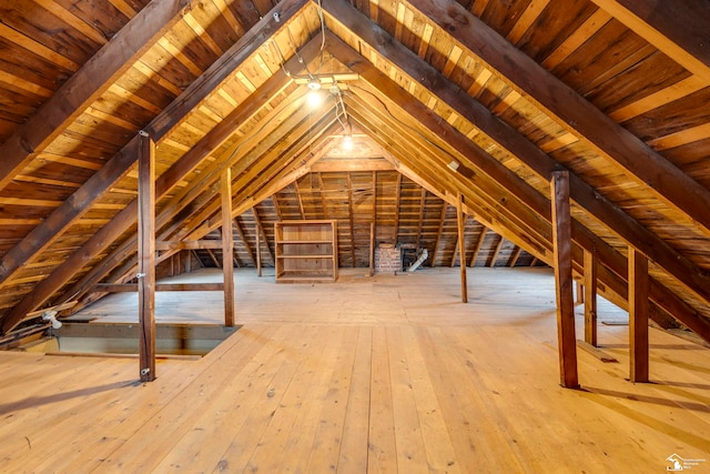 view of attic