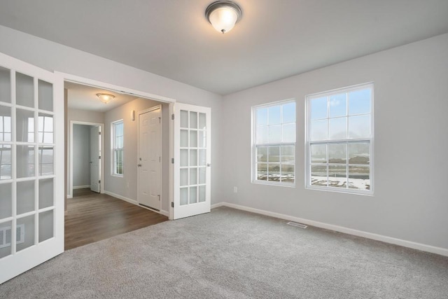 view of carpeted empty room