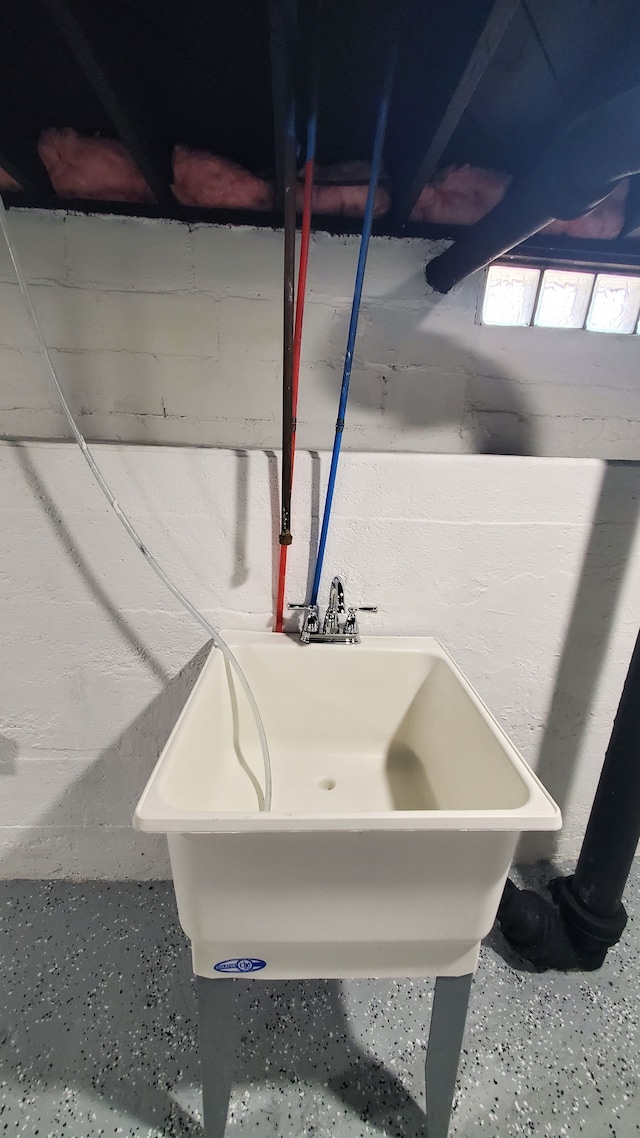 basement view of a sink