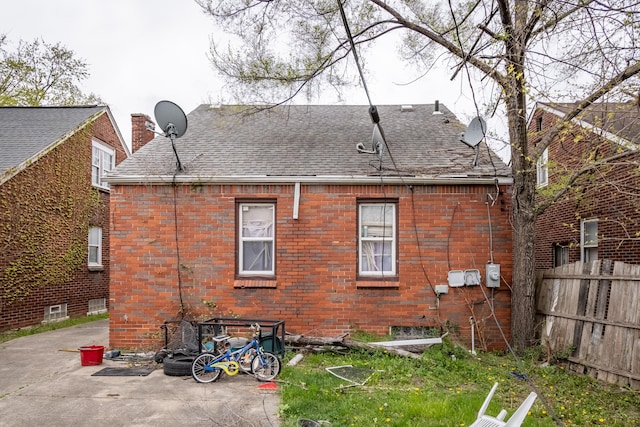 rear view of property with a patio area