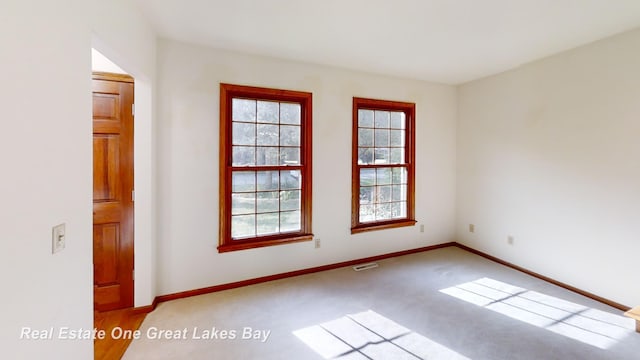 view of carpeted empty room