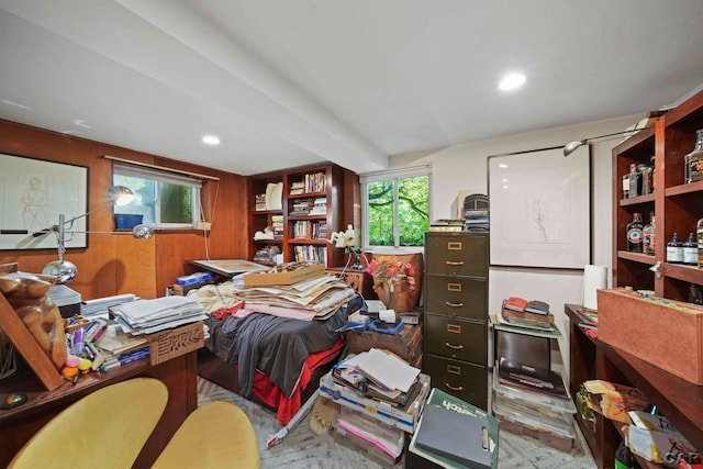 home office featuring plenty of natural light