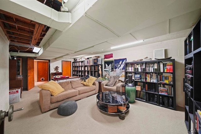 view of carpeted living room