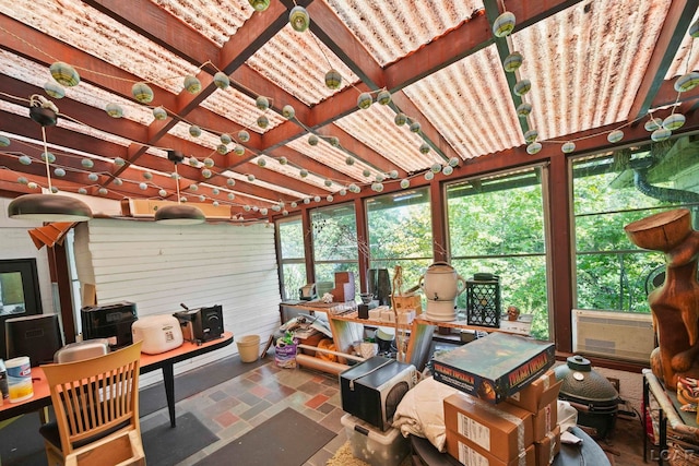 sunroom / solarium featuring cooling unit