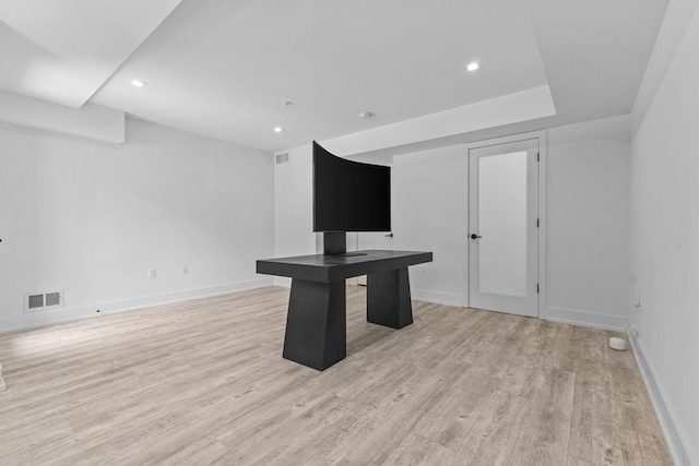 interior space featuring light hardwood / wood-style floors