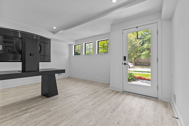 interior space featuring light hardwood / wood-style floors