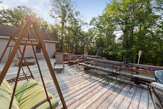 view of wooden deck