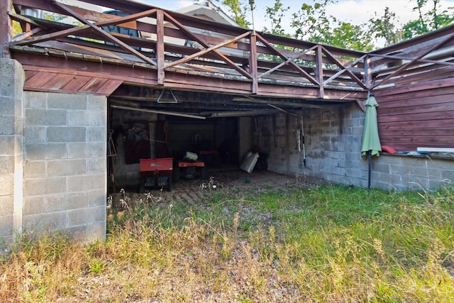 view of vehicle parking