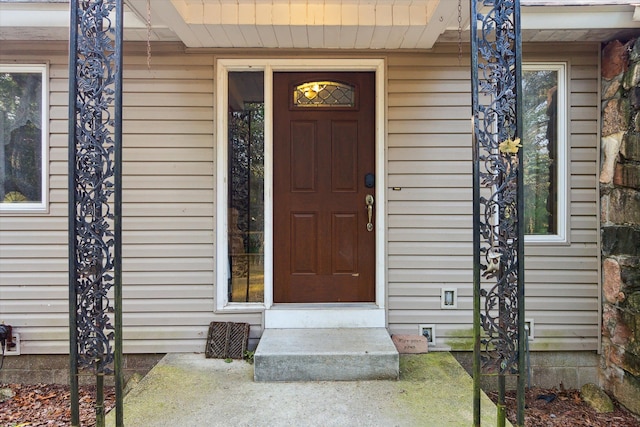 view of doorway to property