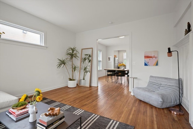 living room featuring hardwood / wood-style floors