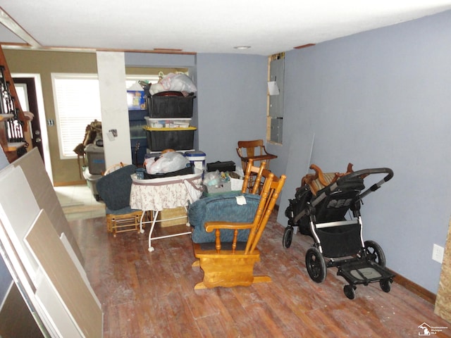 interior space with wood-type flooring