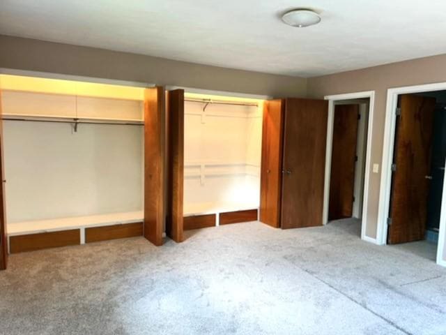 unfurnished bedroom with carpet floors