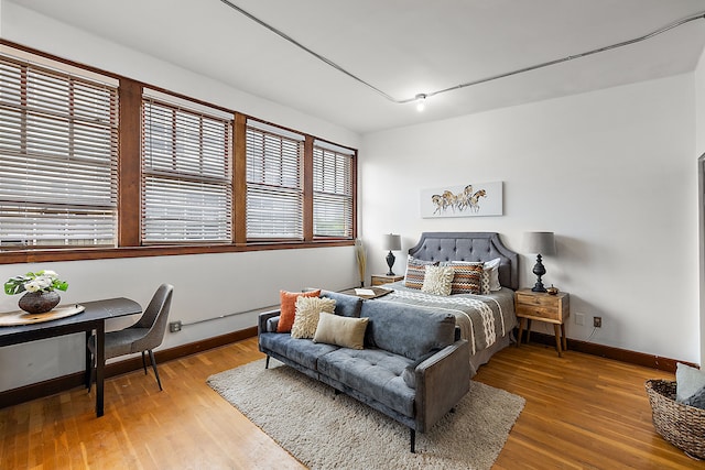 bedroom featuring wood-type flooring