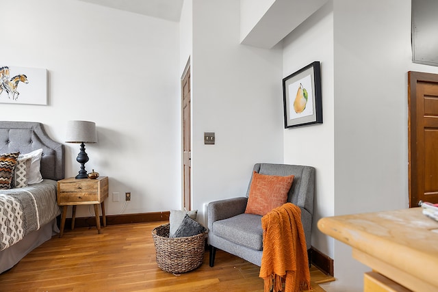 bedroom featuring light hardwood / wood-style flooring