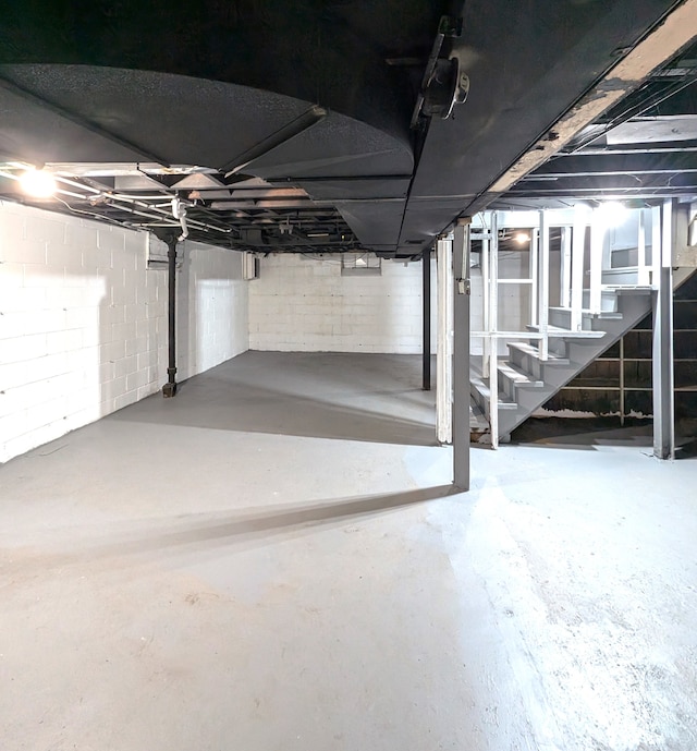 view of basement