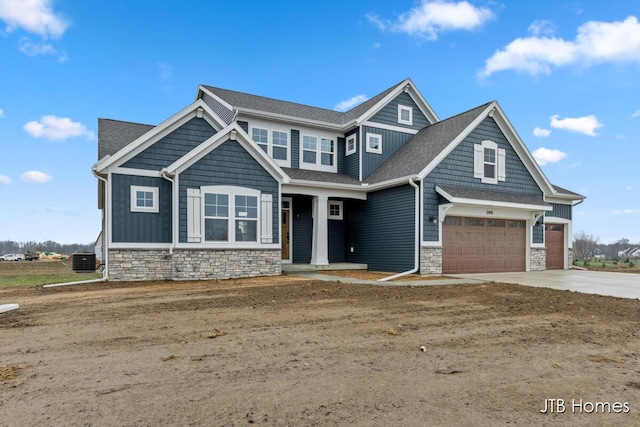 craftsman-style house with a garage