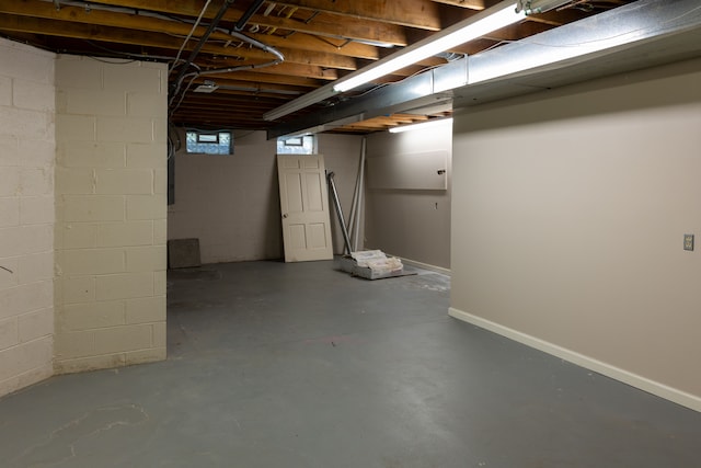 view of basement