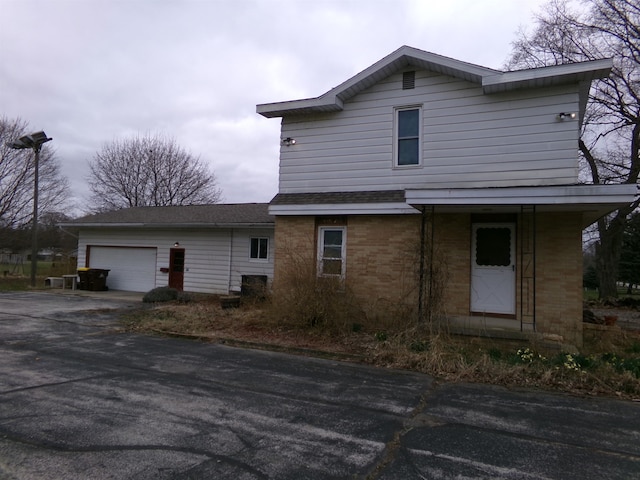 view of property with a garage