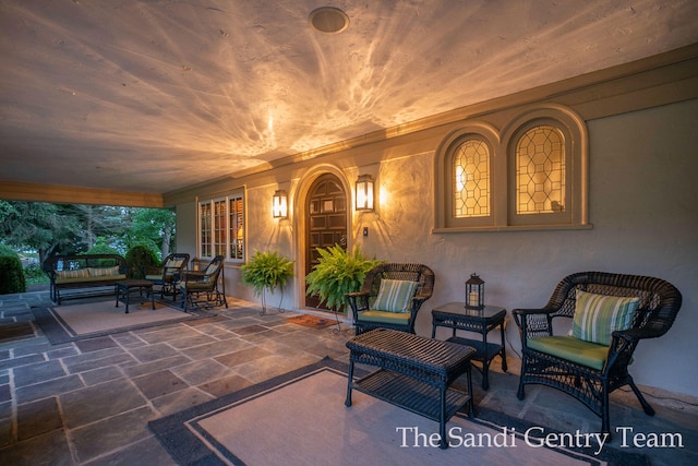 view of patio / terrace featuring an outdoor living space