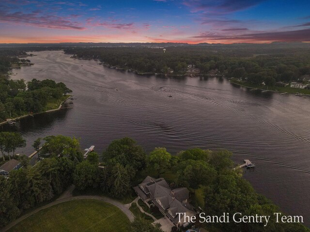 18635 N Fruitport Rd, Spring Lake, MI 49456 - aerial view at dusk of a water view