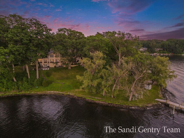 18635 N Fruitport Rd, Spring Lake, MI 49456 - aerial view at dusk of a water view