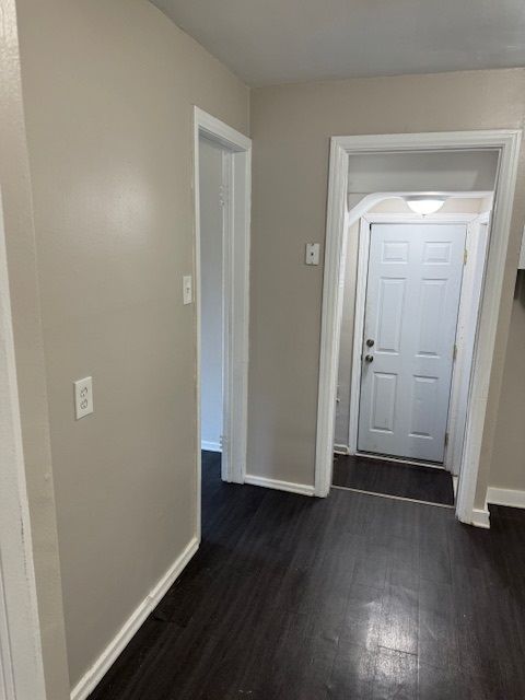 entryway featuring dark hardwood / wood-style floors