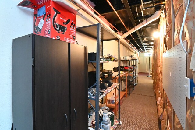 view of storage area