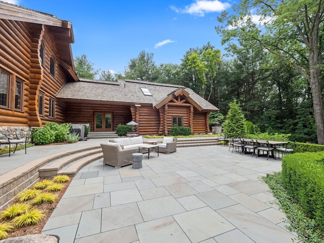 view of patio with outdoor lounge area