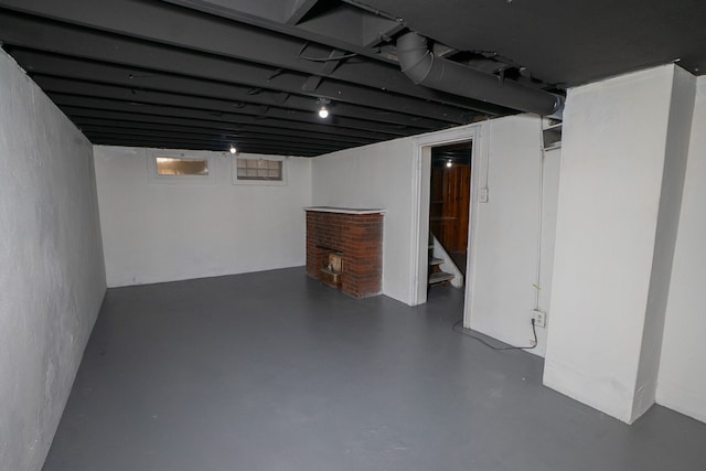 view of basement